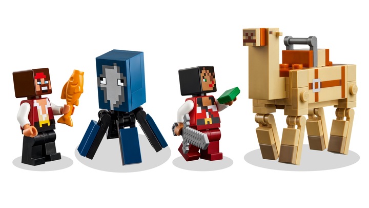LEGO Minecraft 21259 Rejs Statkiem Pirackim Kałamarnica Wielbłąd 2x Pirat
