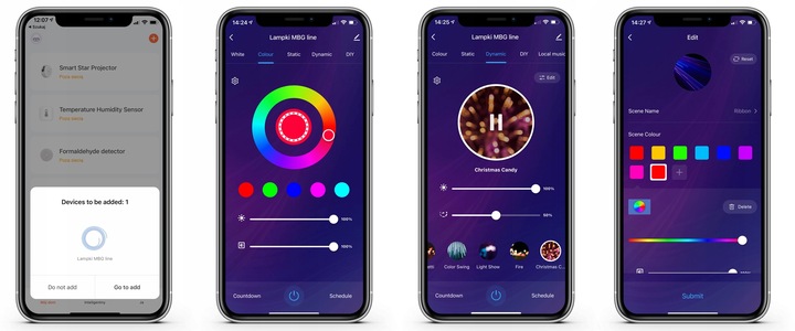Lampki Choinkowe LED WIFI Świąteczne SMART taśma TUYA 20m 200szt MULTIKOLOR