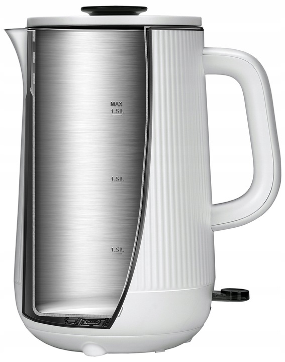 Czajnik elektryczny bezprzewodowy MPM MCZ-115 z podwójnymi ściankami biały