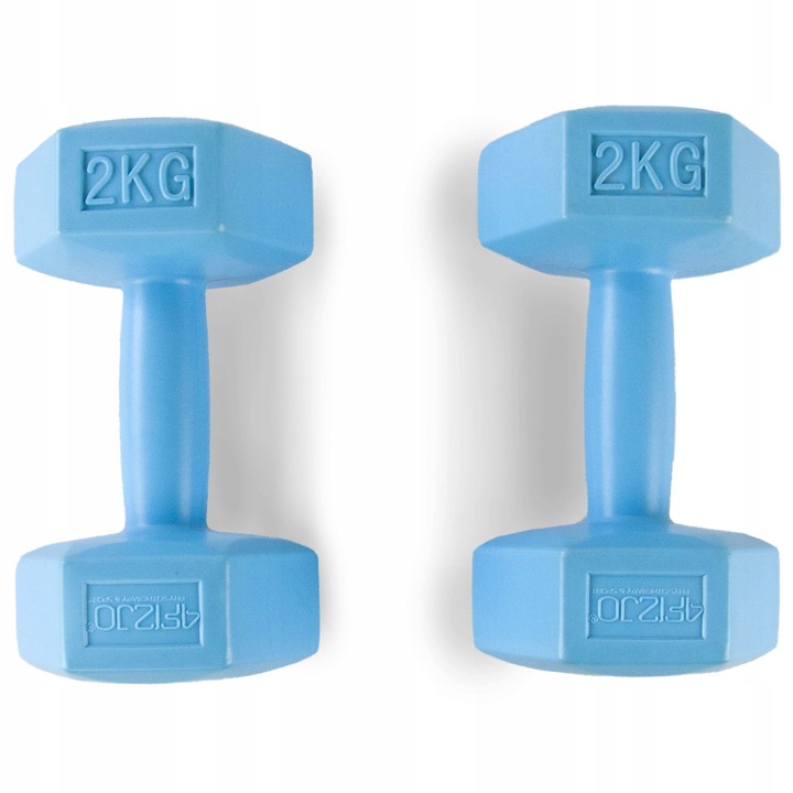 HANTLE DO ĆWICZEŃ MAŁE 2X2KG ĆWICZENIA TRENING SIŁOWY HANTELKI FITNESS