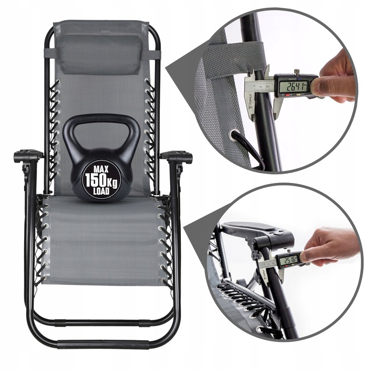 Leżak metal beże i brązy AbarQs