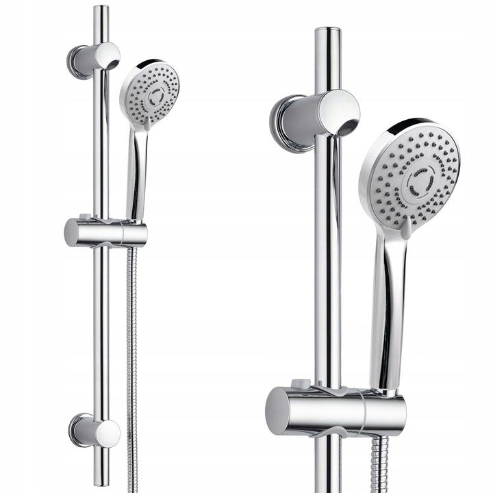 DRĄŻEK REGULOWANY UCHWYT PRYSZNICOWY WĄŻ SŁUCHAWKA PRYSZNICOWA 3 FUNKCYJNA