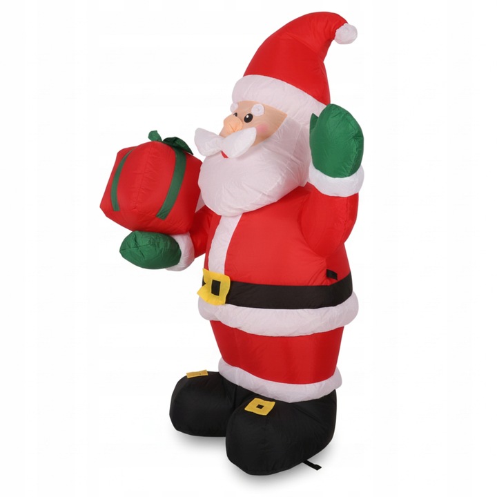 MIKOŁAJ DMUCHANY LED PODŚWIETLANY ŚWIECĄCY XXL 135 CM DEKORACJA ŚWIĄTECZNA