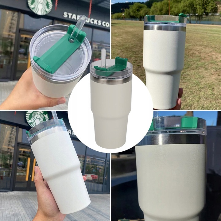 KUBEK TERMICZNY DO KAWY NA WYNOS, KUBEK PODRÓŻNY BUTELKA NA WODĘ 591 ML