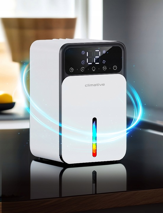 Cichy osuszacz LUXE 1200ml UV + LED wydajny pochłaniacz wilgoci do domu