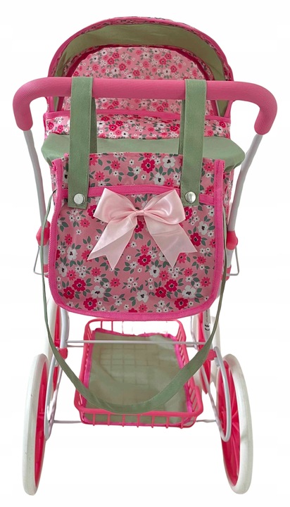 WÓZEK DLA LALEK RETRO GŁĘBOKI + TORBA