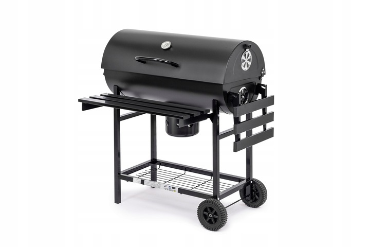 ACTIVA GRILL WĘGLOWY OGRODOWY BECZKA Z RUSZTEM ŻELIWNYM I POKROWCEM