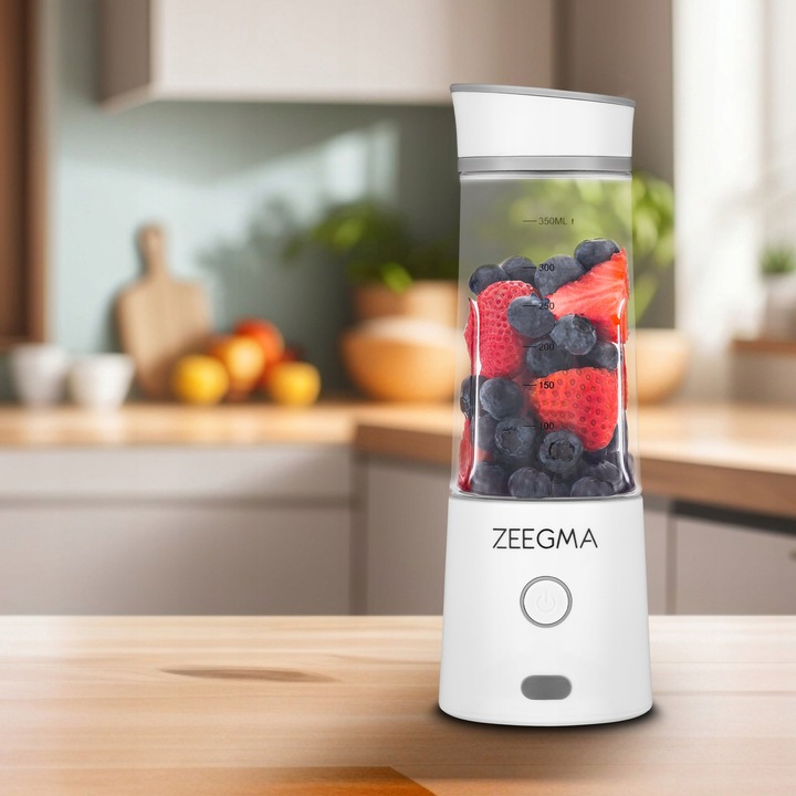 BLENDER BEZPRZEWODOWY KIELICHOWY 450ml 300W BIAŁY zabierz ze sobą! Zeegma