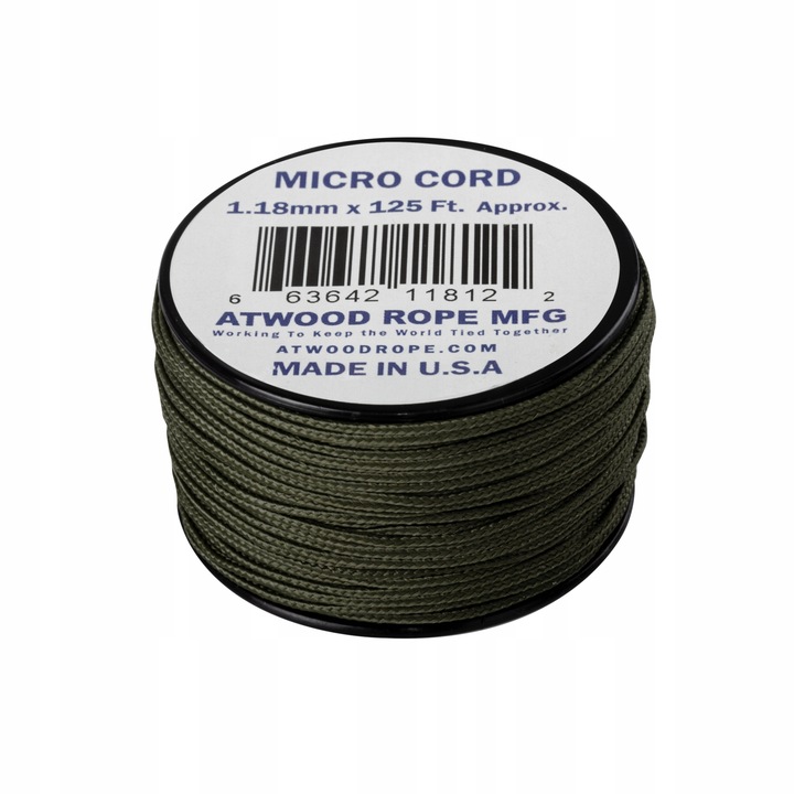Linka Atwood Rope Micro Cord 1,18mm/38m Olive Drab