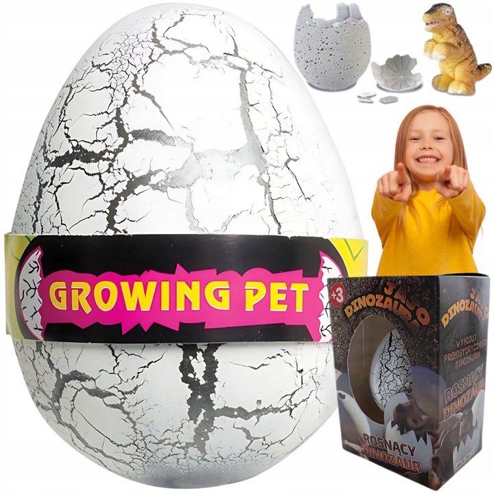 5x JAJO jajko dinozaura wykluwający rosnący DINOZAUR DUŻE NA PREZENT
