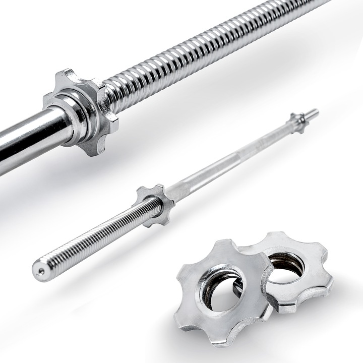 Gryf prosty 180cm śrubowany 30mm chromowany stalowy sztanga do obciążeń