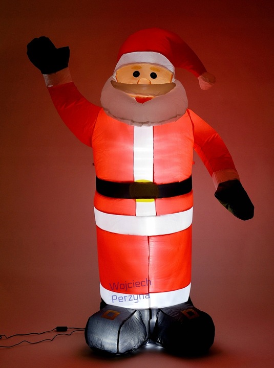 DMUCHANY MIKOŁAJ 1,2M GWIAZDOR LAMPKI choinkowe LED sople choinka ozdoby