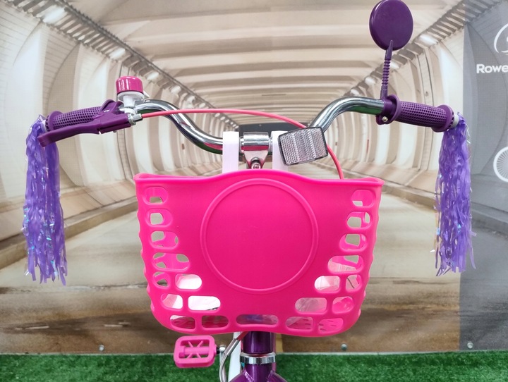 Rower dziecięcy dla dziewczynki FLOWER koło 20 " + wstążki, koszyk, dzwonek