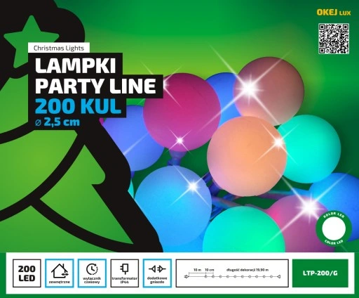 GIRLANDA ŚWIETLNA 20M LAMPKI OGRODOWE 200LED TIMER