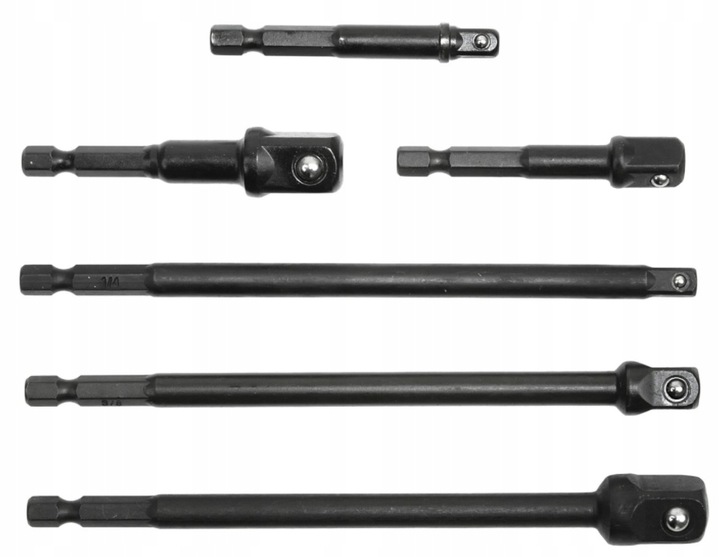 PRZEDŁUŻKI UDAROWE ZESTAW HEX 1/4, 1/2, 3/8