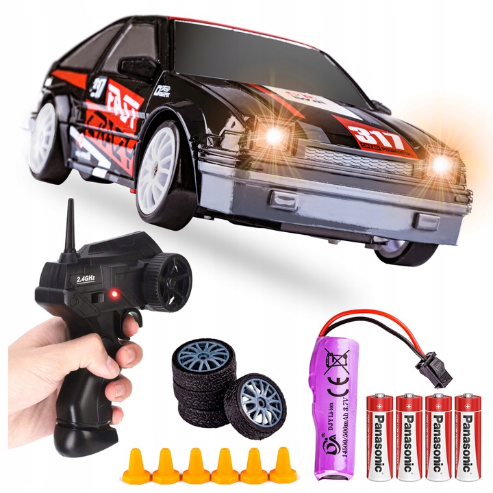 Auto na Pilota do DRIFTU Samochód ZDALNIE Sterowany 4x4 Światła Pilot RC