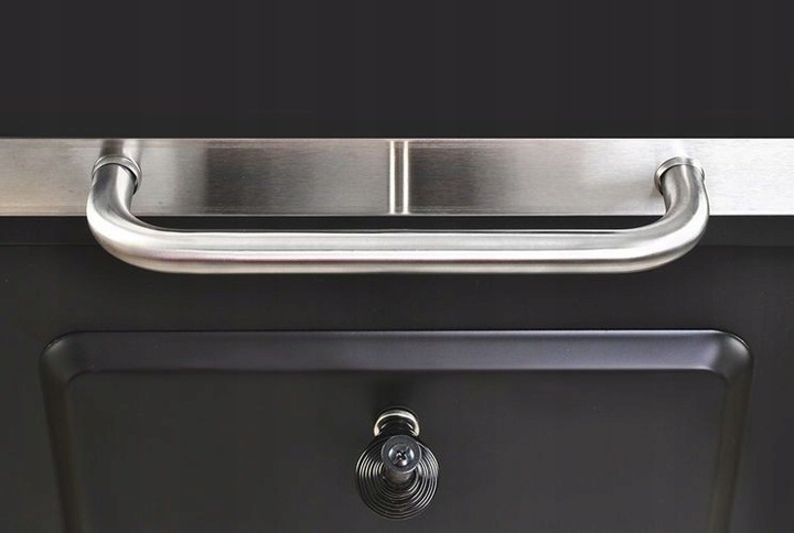 DE KRAFT GRILL WĘGLOWY ANGULAR RUSZT ŻELIWNY + POKROWIEC