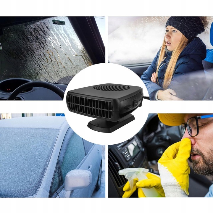 ODMRAŻACZ SZYBY 12V, 150W WENTYLATOR SAMOCHODOWY, PODGRZEWACZ SAMOCHODOWY