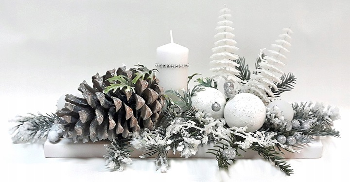 Stroik białe choinki S47