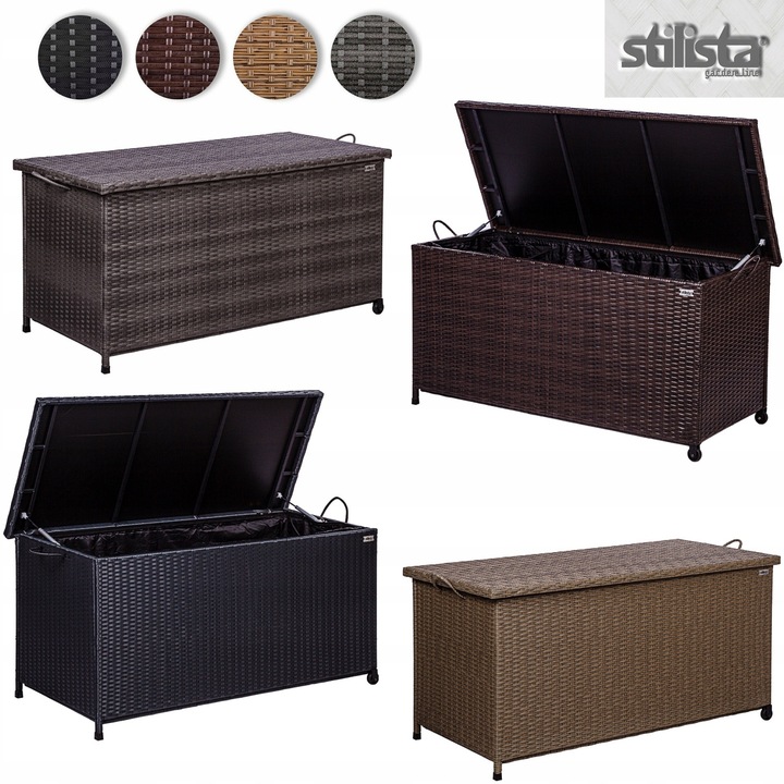 SKRZYNIA OGRODOWA NA TARAS BALKON Z TECHNORATTANU DO PRZECHOWYWANIA