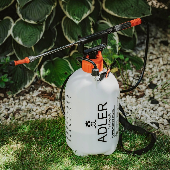 Ręczny OPRYSKIWACZ CIŚNIENIOWY Duża Pojemność 5L REGULACJA Zraszania Lanca