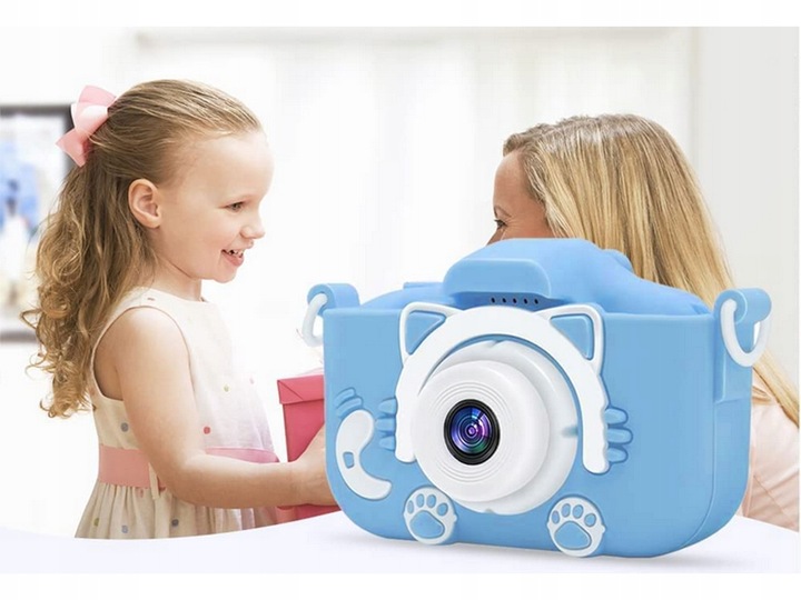 APARAT FOTOGRAFICZNY DLA DZIECI DZIECKA CYFROWY NIEBIESKI KOTEK TOBBI-TOYS