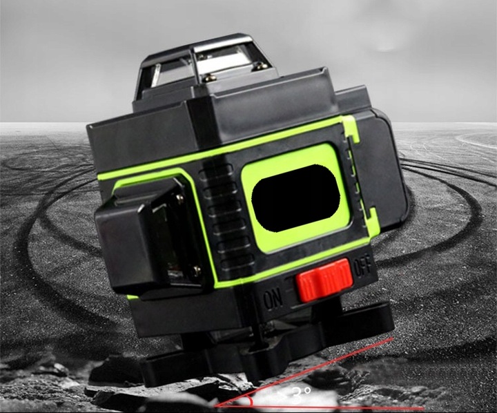 POZIOMNICA LASEROWA LASER KRZYŻOWY 4D 360 + STATYW 16 linii laserowych