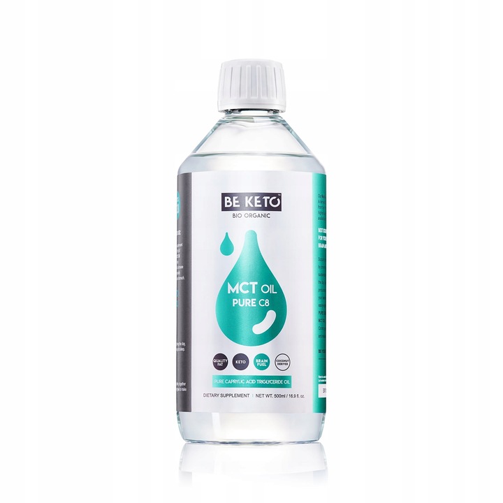 BeKeto Olej MCT 100% C8 500ml Skuteczna dieta Keto BE KETO