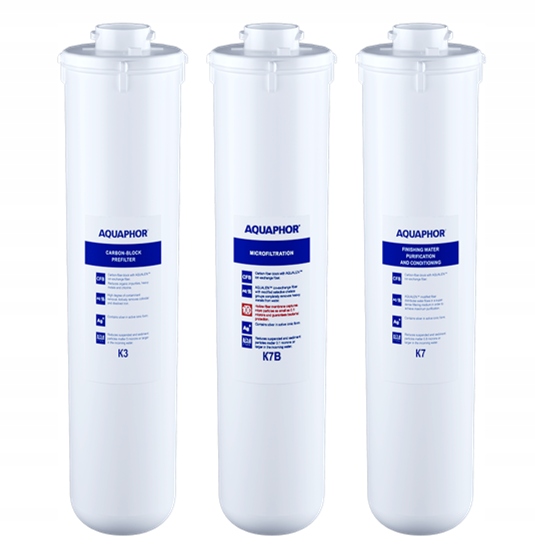 Zestaw wkładów K3 K7B K7 Aquaphor KRYSZTAŁ B ECO