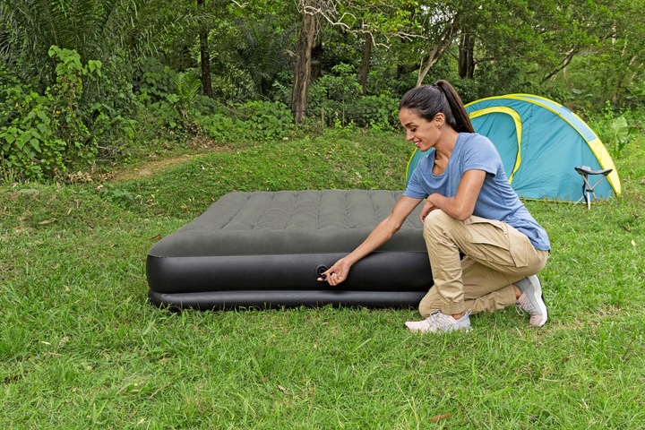 MATERAC DMUCHANY WELUROWY 2 OSOBOWY 203x152x36 cm ŁÓŻKO BESTWAY 67699