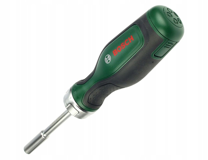 Wkrętak ręczny z grzechotką + 12 bitów BOSCH