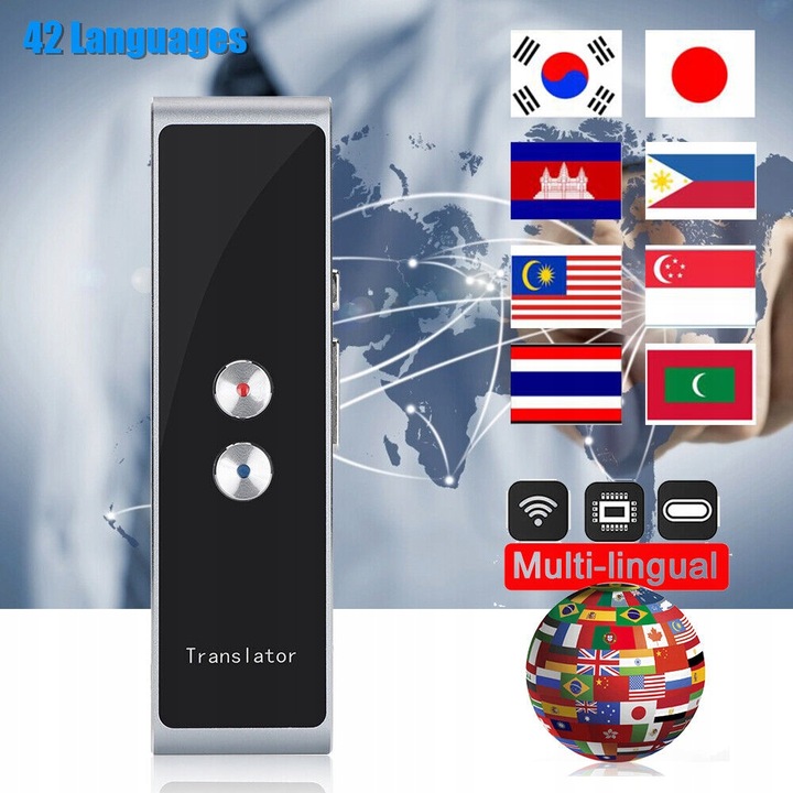 Przenośny Dwukierunkowy Tłumacz do 33+ Języków