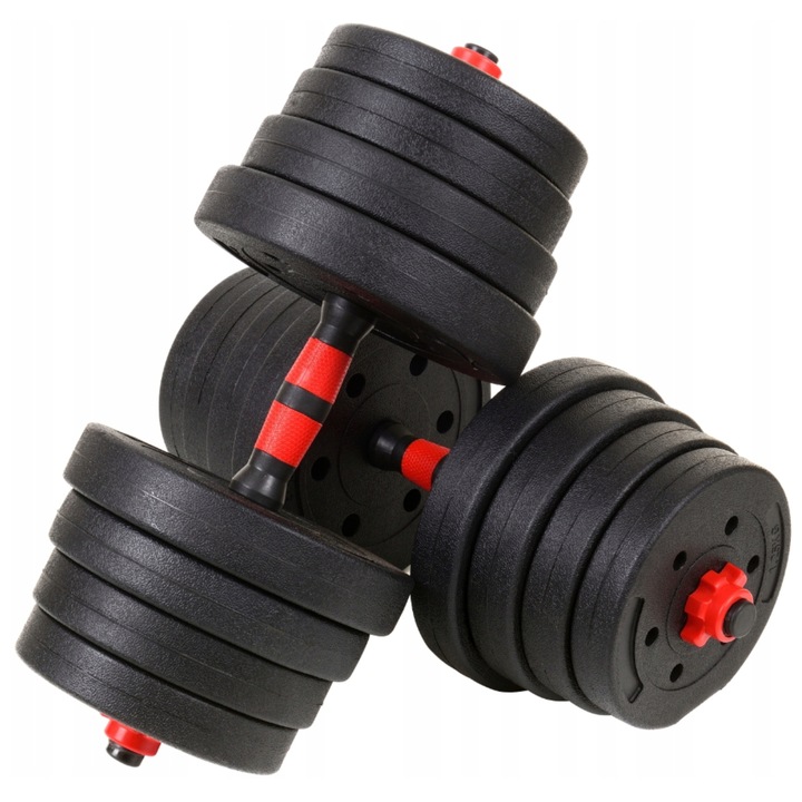 HANTLE ZESTAW HANTLI REGULOWANYCH DO ĆWICZEŃ 35 kg + SZTANGA