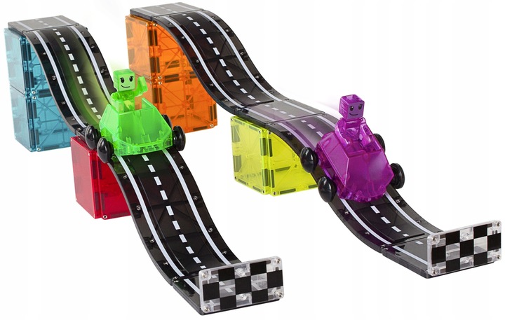 MAGNA-TILES KLOCKI MAGNETYCZNE DOWNHILL DUO TOR WYŚCIGOWY 40 EL.