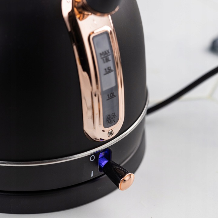 Czajnik elektryczny 1.8L z Termometrem RETRO Klausberg KB-7905 2200W Czarny