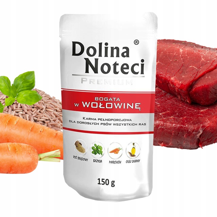 DOLINA NOTECI Premium bezzbożowa Karma mokra dla psa MIX Smaków 60 x 150g