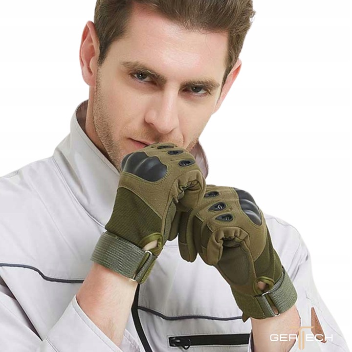 RĘKAWICE TAKTYCZNE WOJSKOWE Mocne Rękawiczki WZMOCNIONE SURVIVAL GERTECH XL