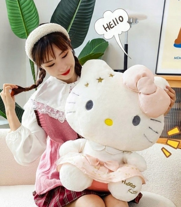 DUŻA MASKOTKA HELLO KITTY PLUSZAK PRZYTULANKA 45cm