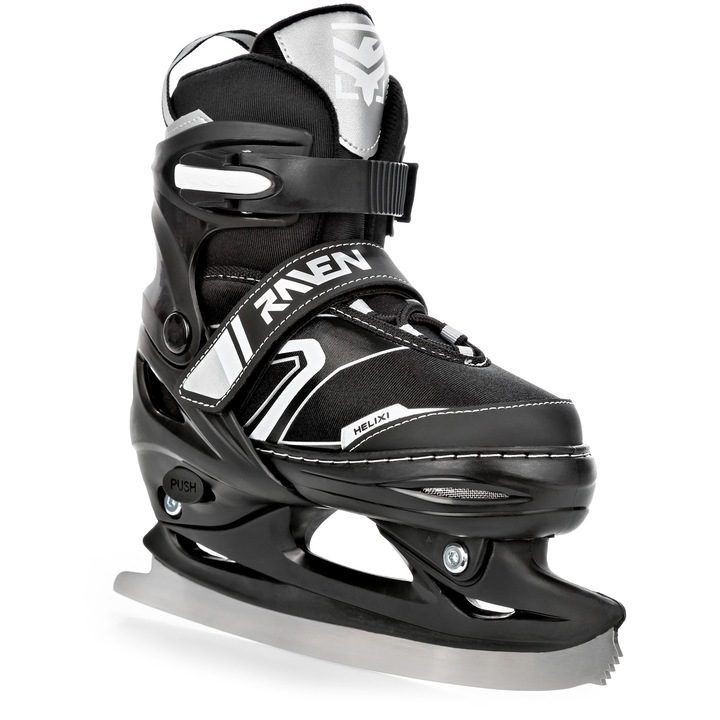 Rolki Łyżwy Wrotki 4w1 Regulowane RAVEN Helixi Black/Grey 34-37 Kółko LED