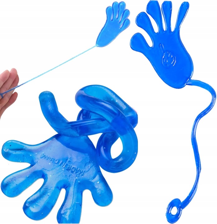 ŁAPKI ŻELOWE KLEJĄCE PACŁAPKA GUMOLEPKI LEPKI 12x ŁAPKA LEPKA ZABAWKA GRA