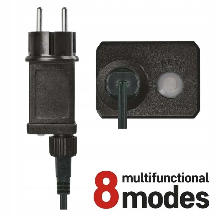 Kurtyna świetlna IP44 180 LED 1,7x1,5m - 8 programów - ciepła biel D3EW02 E