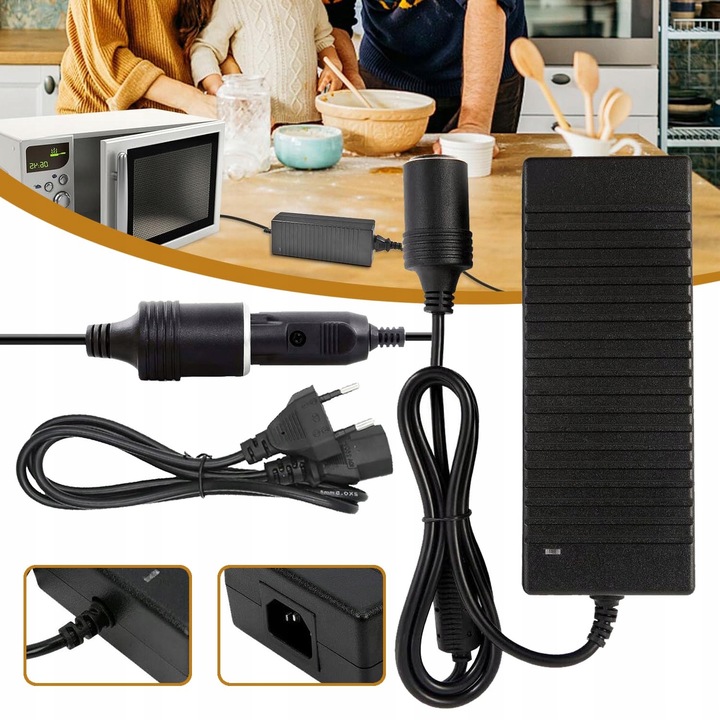 AC TO DC CONVERTER,120W 100V-240V TO 12V/10A CIGARETTE LIGHTER ADAPTER