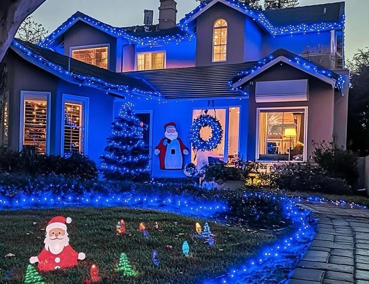 LAMPKI CHOINKOWE 1000 LED FLASH ZEWNĘTRZNE WEWNĘTRZNE ŚWIĘTA NIEBIESKIE