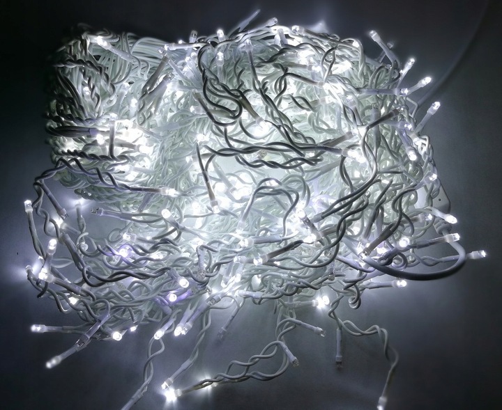 SOPLE FLASH 500 LED ZEWNĘTRZNE BIAŁE ZIMNE CHOINKOWE lampki z Flashem