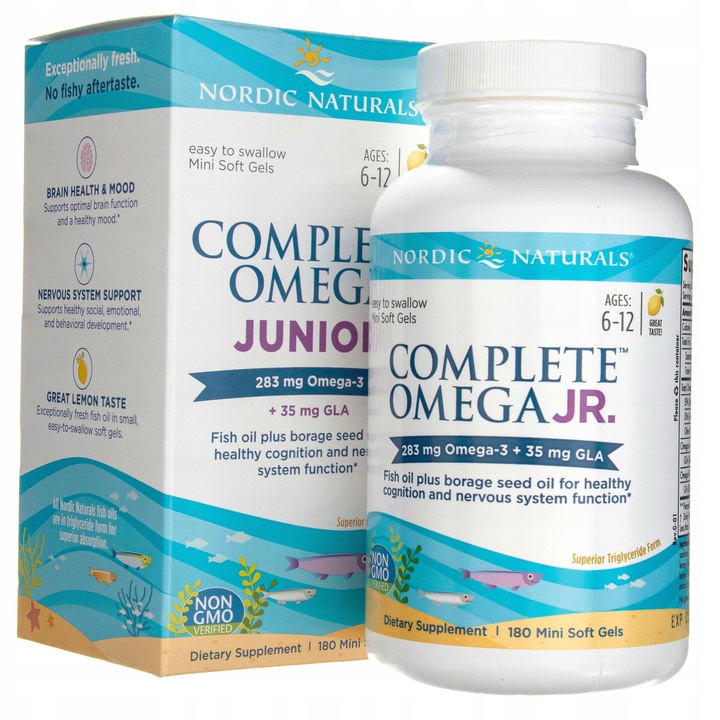 Nordic Naturals Complete Omega Junior 180 kapsułek