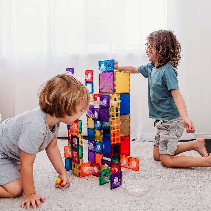 Magnetyczne klocki konstrukcyjne Connetix - kulodrom Ball Run Pack 92 el.