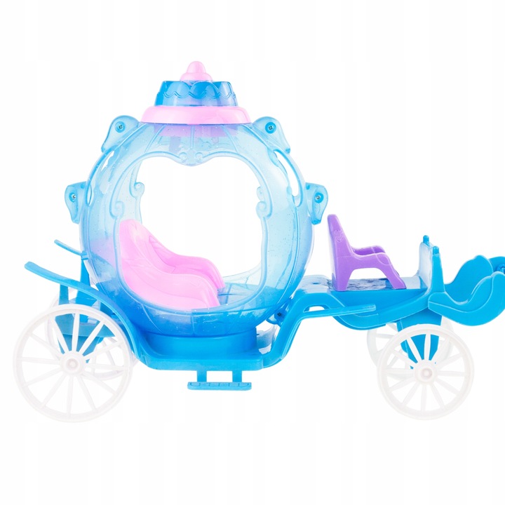 KARETA DLA LALKI Z PEGAZEM JEDNOROŻCEM I LALKĄ KAROCA LODOWA KRAINA