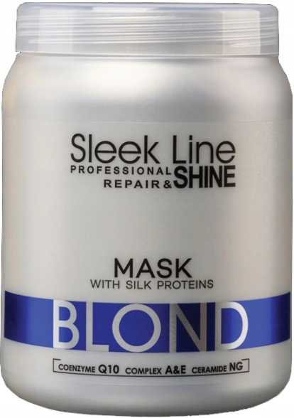 Stapiz ZESTAW XXL Sleek Line Repair Blond Szampon 1000ml + Maska 1000ml