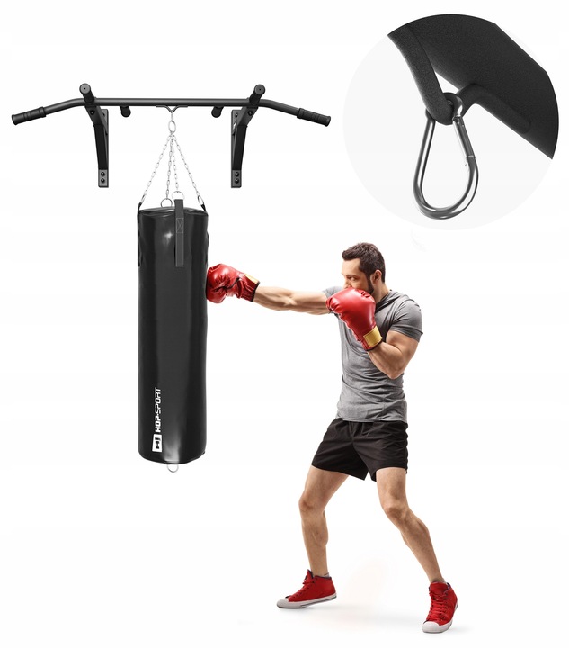 Wielofunkcyjny drążek do podciągania ćwiczeń do ściany 6 uchwytów + GRATIS