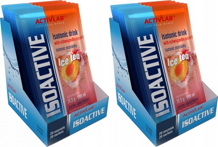 ACTIVLAB ISO ACTIVE 20x 31,5g NAPÓJ IZOTONIK PEACH x2